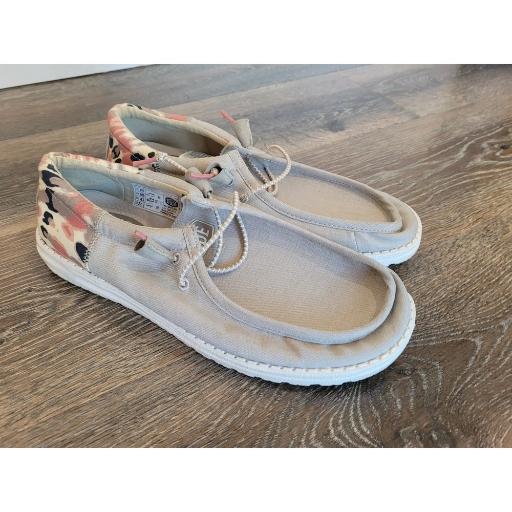 Hey Dude Wally Funk Tie Dye Tan Canvas Slip On Loafers Mens Size 10 #3